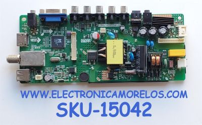 MAIN FUENTE PARA TV ELEMENT / NUMERO DE PARTE 21005562 / TP.MS3393A.PA671 / E17013-KK / B16128646-0A02665 / DISPLAY LC185TT7A 01 / MODELO ELEFW195	